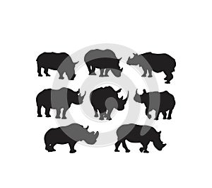 Rhinoceros Silhouettes