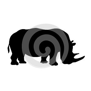 Rhinoceros vectored silhouette