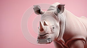 rhinoceros on white