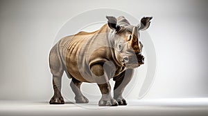 rhinoceros on white