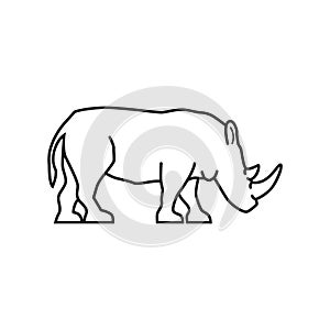 rhinocerus. Vector illustration decorative design