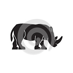rhinocerus. Vector illustration decorative design photo