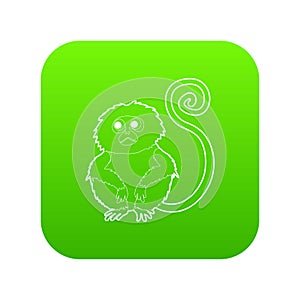 Rhinopithecus icon green vector