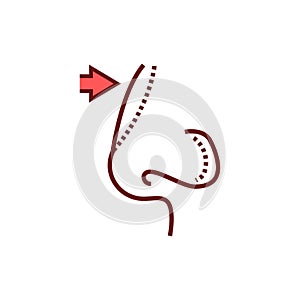Colposcopy icon. Female reproductive system checkup illustration. photo