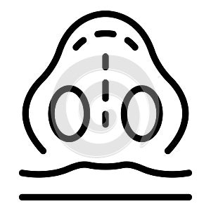 Rhinoplasty surgery icon outline vector. Nose plastic