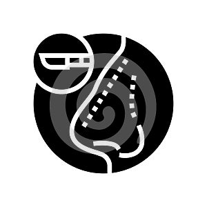 rhinoplasty treatment line icon vector illustration