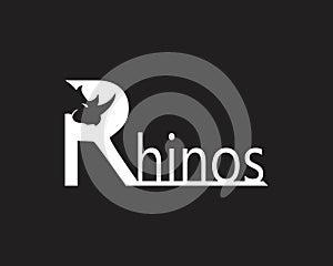 Rhinos head logo vector template
