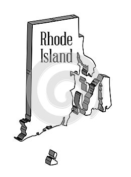 Rhode Island State 3D Map