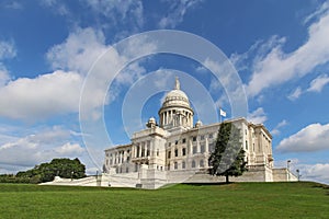 The Rhode Island State House on Capitol Hill