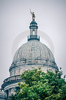 The Rhode Island State House on Capitol Hill in Providence