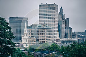 The Rhode Island State House on Capitol Hill in Providence