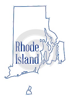 Rhode Island State Outline Map
