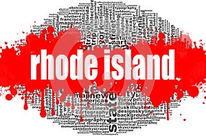 Rhode Island word cloud design