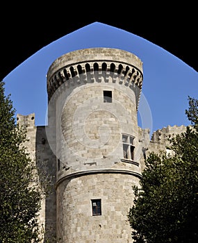 Rhodes castle turret