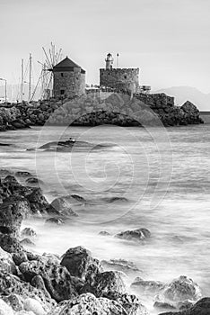 Rhodes Fort of Saint Nicholas Monochromatic