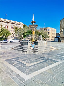 Rhodes- Greece- 2 July 2022: Grand Master Palace in medieval city of Rhodes