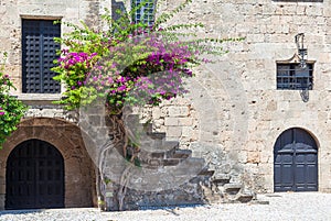 Rhodes island, architecture of Argyrokastrou square