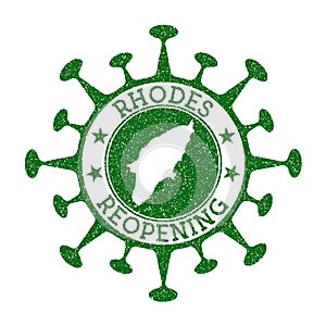 Rhodes Reopening Stamp.
