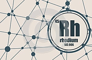 Rhodium chemical element.