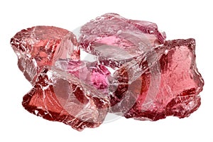 Rhodolite garnet crystals