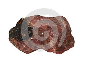 Rhodonite mineral isolated