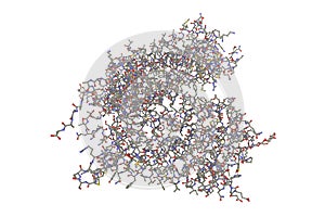 Rhodopsin molecule, 3D illustration