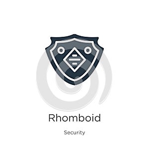 Rhomboid icon vector. Trendy flat rhomboid icon from security collection isolated on white background. Vector illustration can be