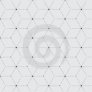 Rhombus a dash monochrome seamless pattern