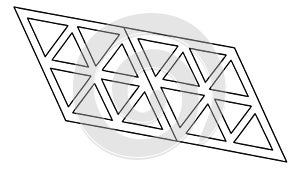 Rhombus Geometric Grid Pattern, Abstract Tech Background, vector design Generative AI