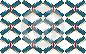 Rhombus 2 geometrics shape of repetitive ethnic pattern photo