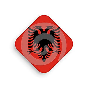 Rhombus vector flag of Albania