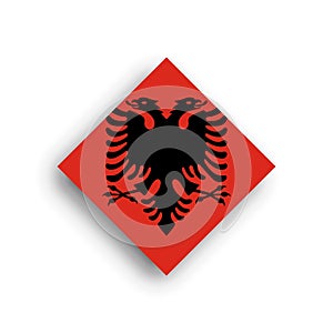 Rhombus vector flag of Albania