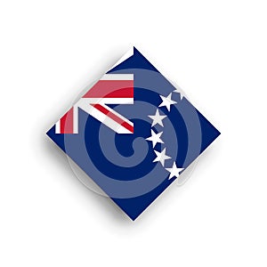 Rhombus vector flag of Cook Islands