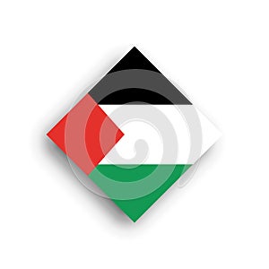 Rhombus vector flag of Palestine