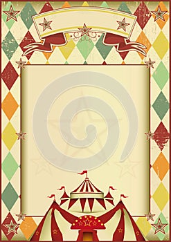 Rhombuses circus vintage background