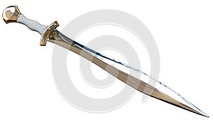 `Flame`. Solar sword of god Hephaestus. Hoplite leaf blade photo