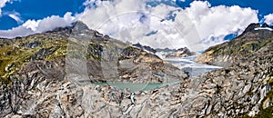 The Rhone Glacier at Furka Pass in Switzerland