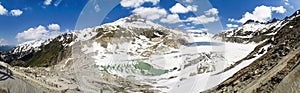 Rhone glacier melting