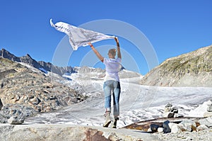 Rhone glacier. Switzerland