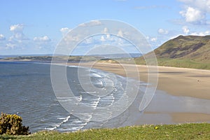 Rhossili Bay on the Gower Peninsular, Wales, UK