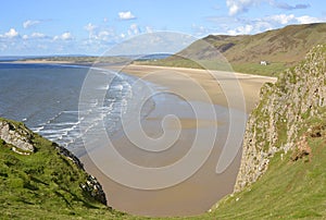 Rhossili Bay on the Gower Peninsular, Wales, UK