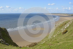 Rhossili Bay on the Gower Peninsular, Wales, UK