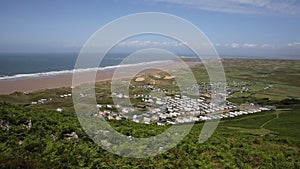 Rhossili beach and coast The Gower peninsula South Wales UK