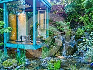 RHS Chelsea Flower Show 2017. No Wall, No War. Gold Medal winning Artisan Garden by Japanese master Kazuyki Ishihara.