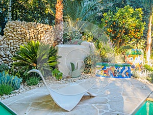 RHS Chelsea Flower Show 2017. The Viking Cruises Garden is inspired by the work of Antoni GaudÃÂ­ and the Modern Arts Movement.