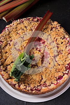 Rhubarb crumble