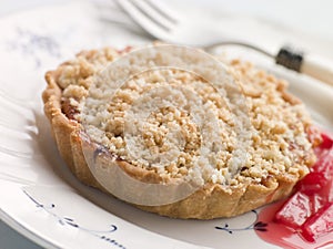 Rhubarb Crumble Tart