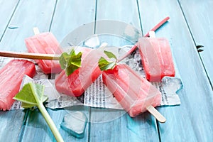 Rhubarb popsicles
