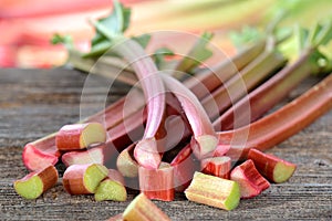 Rhubarb stalks photo