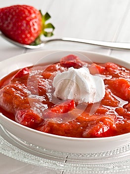 Rhubarb strawberries compote